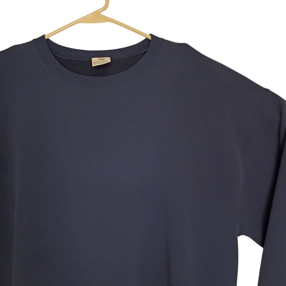 Jerzees Crewneck Sweatshirt Mens Large Navy Blue Minimalist NuBlend Fleece Blank